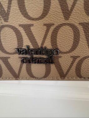 Valentino Orlandi Brown Tan Monogram Crossbody